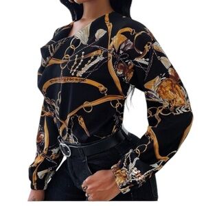 NEW  Shein chain print top